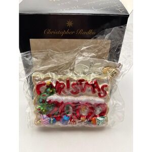 Christopher Radko Christmas 2000 Post Card Ornament in Box Collectible NIB